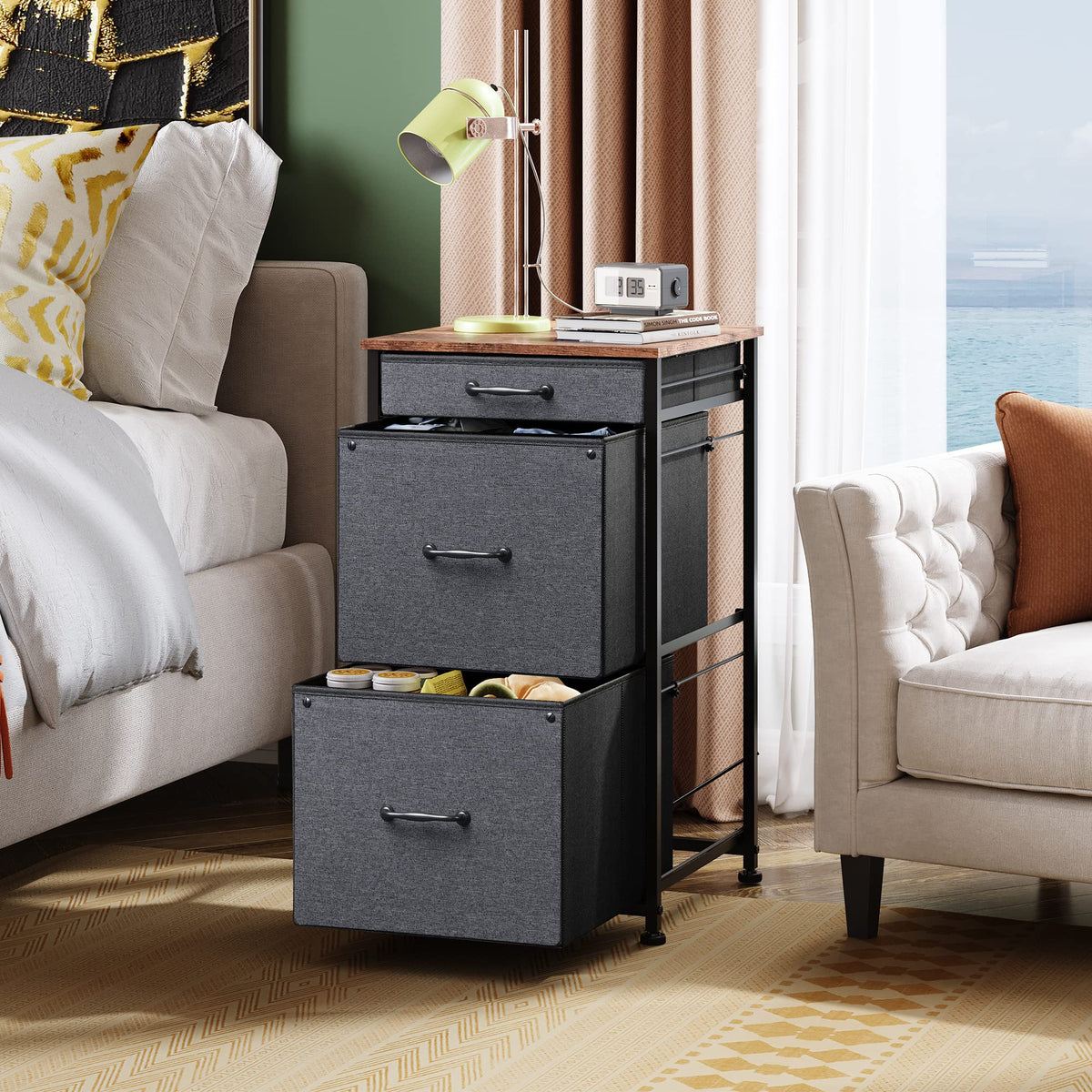 3 Drawer Mobile File Printer Stand DEVAISE Devaise