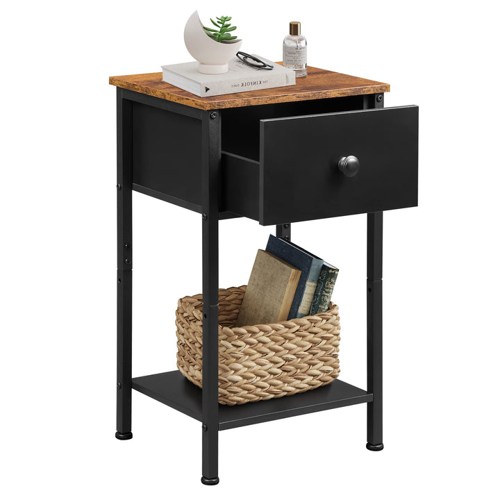 2-Tier End Table with Drawer | WLIVE
