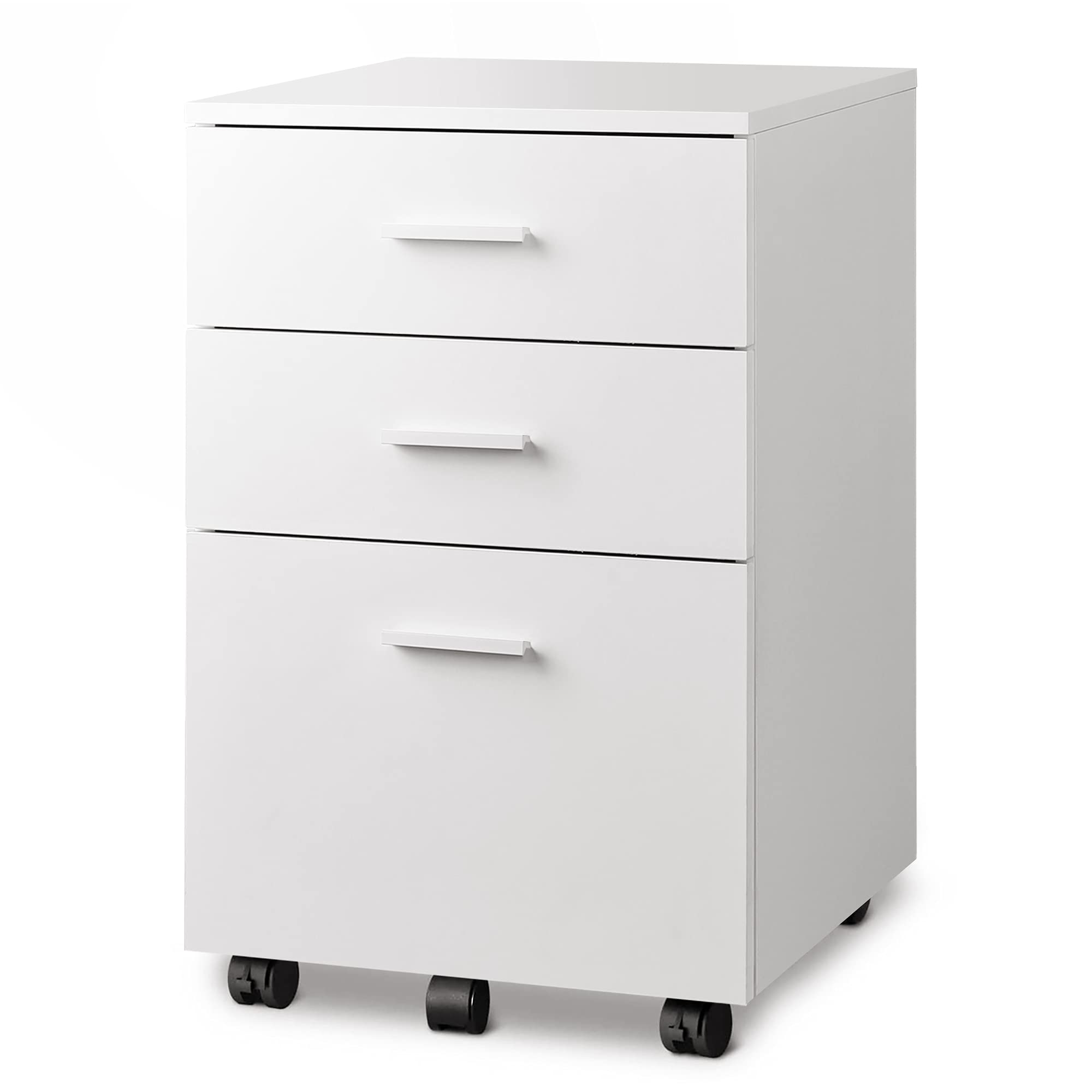 16.2"W Wood 3 Drawer Mobile File DEVAISE Devaise