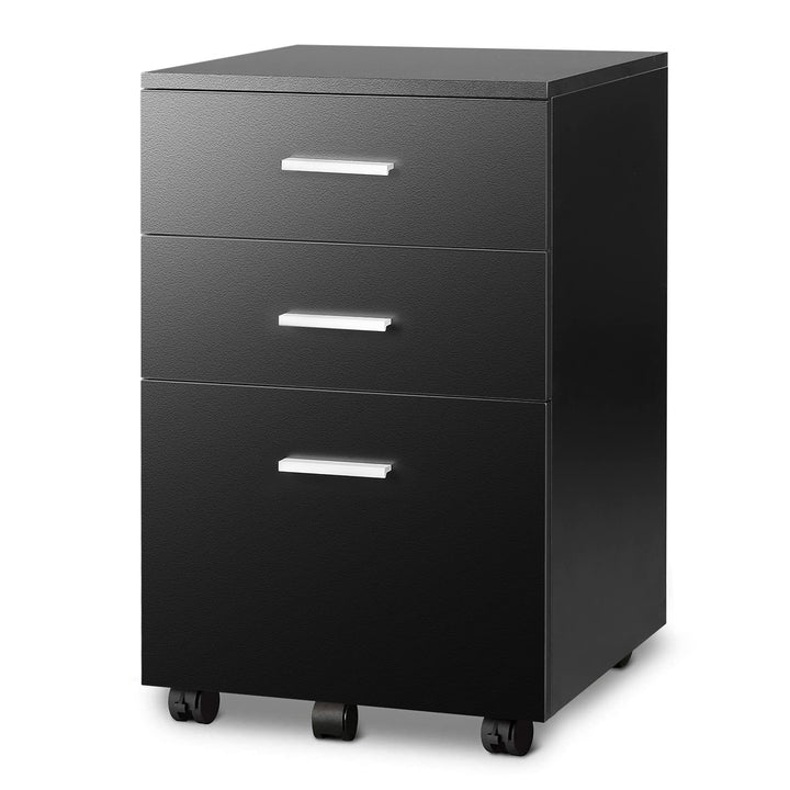 16.2"W Wood 3 Drawer Mobile File Cabinet | DEVAISE