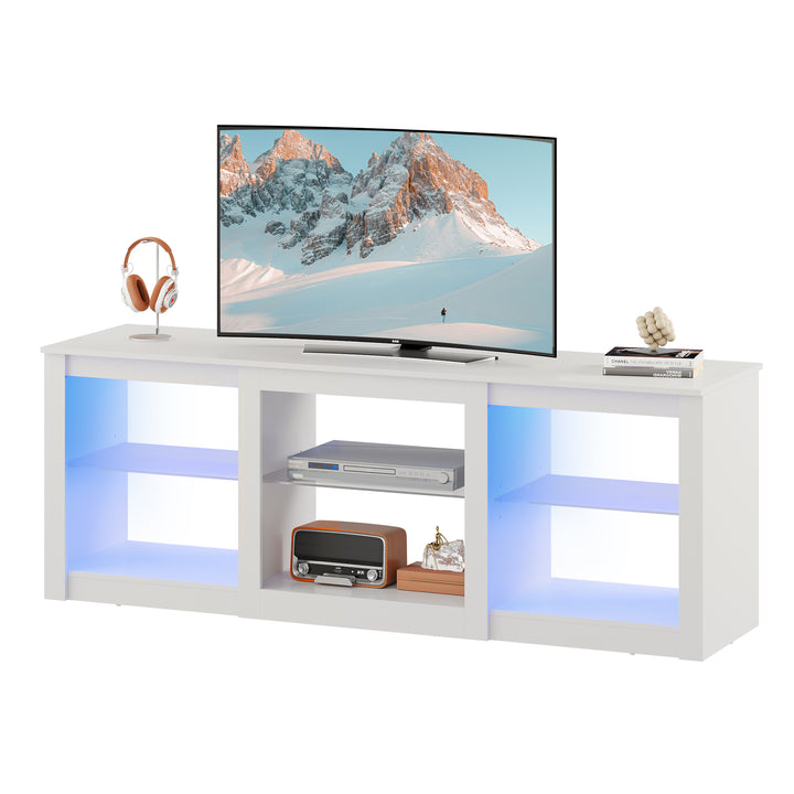 TV Stand with LED Lights for TVs up to 65 inch | WLIVE