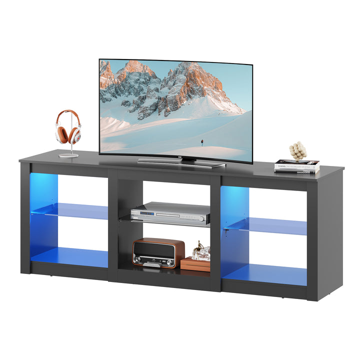 TV Stand with LED Lights for TVs up to 65 inch | WLIVE