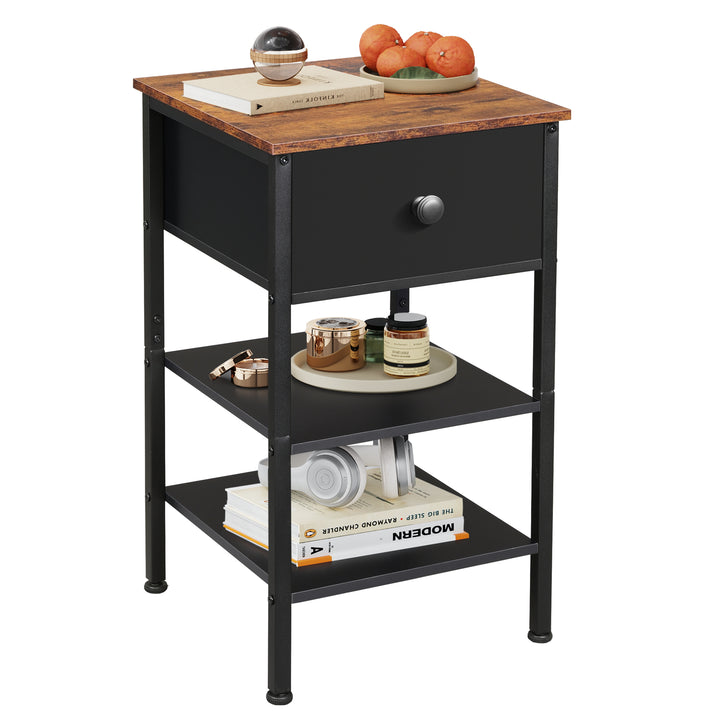 3-Tier Bedside Table with Drawer | WLIVE