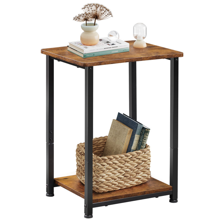 2-Tier Small Side Table with Open Storage | WLIVE