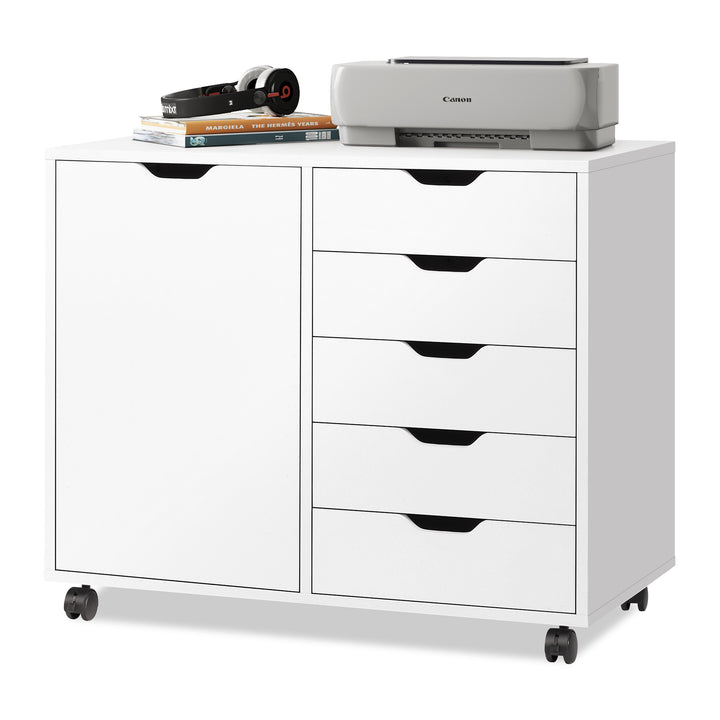 Drawer Unit with 5 Drawers /Printer Stand with Door | DEVAISE
