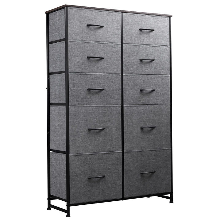 10 Drawer Fabric Dresser Tall | WLIVE