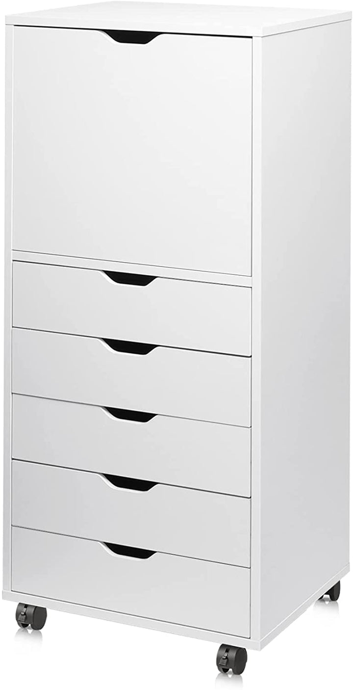 Drawer Unit with 5 Drawers and Top Cabinet Storage | DEVAISE