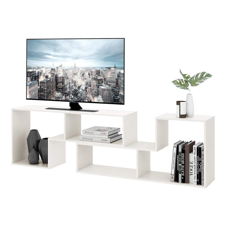 Black and White TV Console Stand DEVAISE Devaise