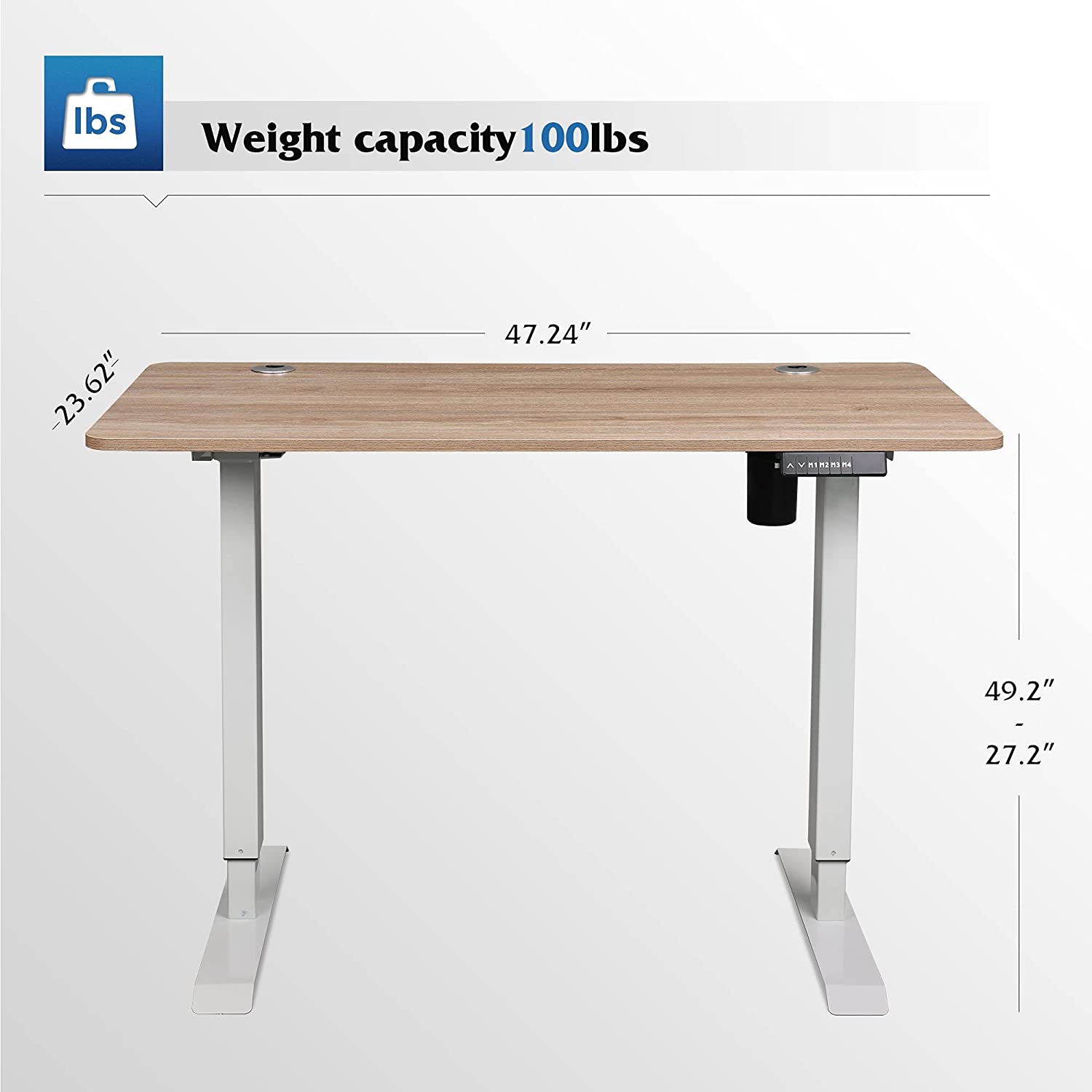 Height Adjustable Electric Standing Desk Home Office Desks DEVAISE Devaise
