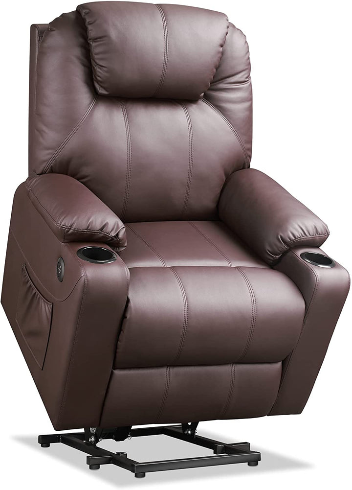 Brown Power Lift Massage Recliner Chair | DEVAISE