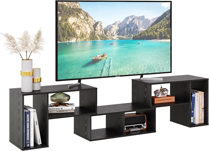 Black/White 3 Pieces Console TV Stand&Storage Bookcase Shelf | DEVAISE