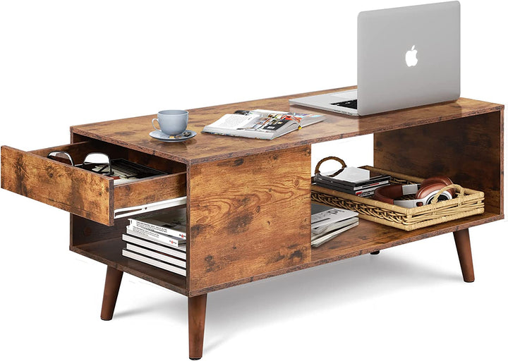 Wood Coffee Table with One Drawer | WLIVE