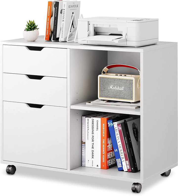 Printer stand with discount file drawer