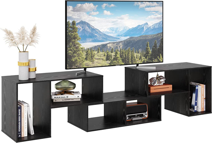 Black/White 3 Pieces Console TV Stand for 50 55 60 65 70 inch TV | DEVAISE