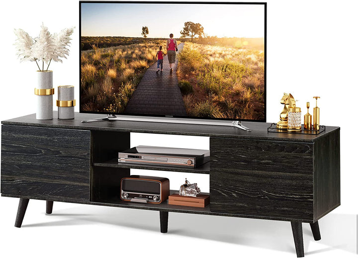 Retro Brown Mid Century Modern TV stand | WLIVE