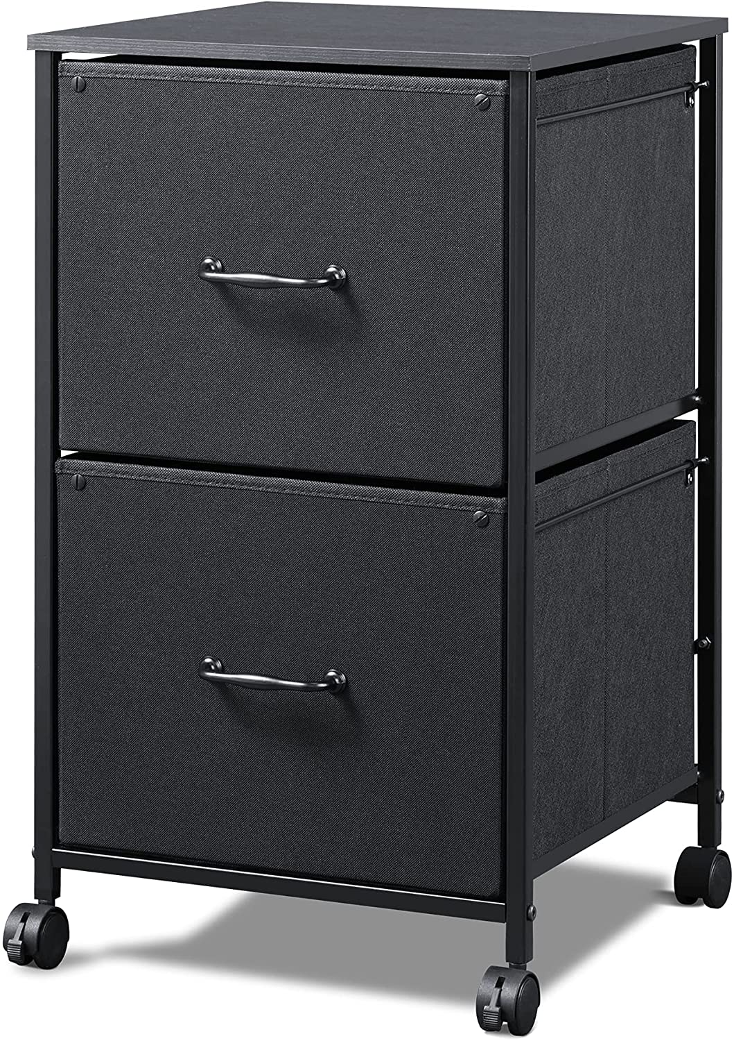 2 Drawer Fabric Mobile File Cabinet/Printer Stand – Devaise