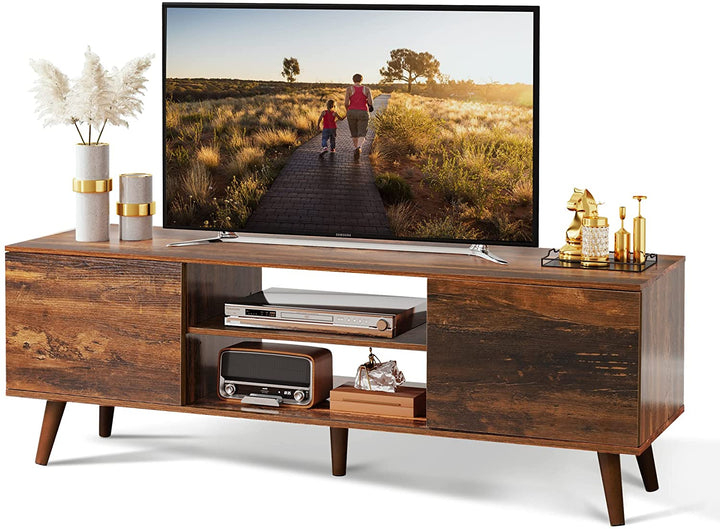 Retro Brown Mid Century Modern TV stand | WLIVE