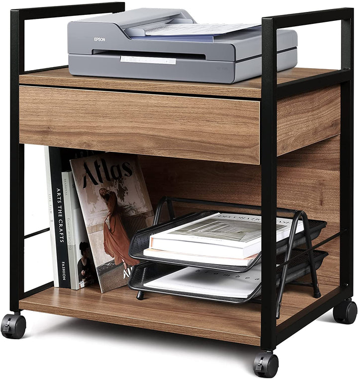 Mobile Printer Stand with Storage Drawer | DEVAISE