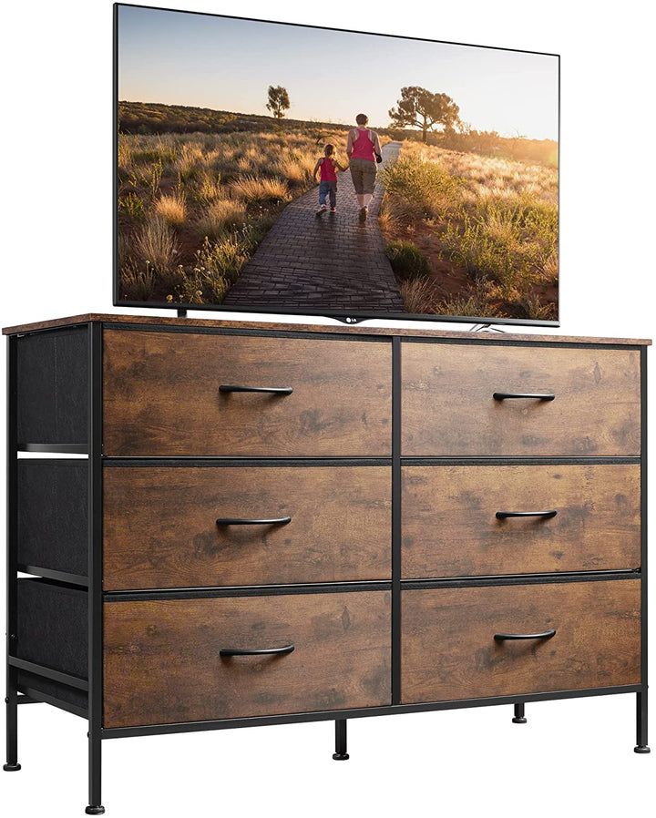 Wide Dresser TV Stand with 6 Drawers | WLIVE