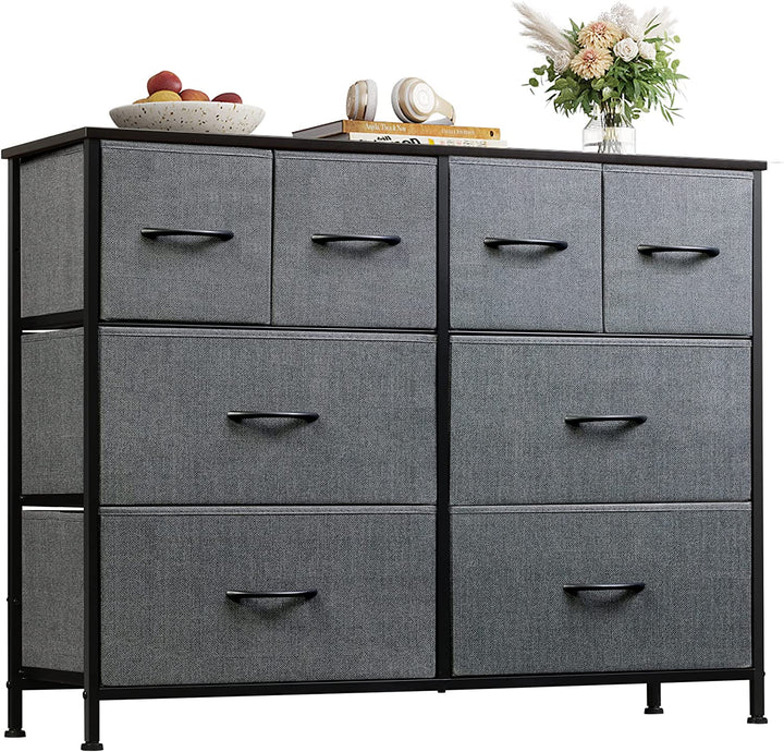 Wide Fabric Dresser with 8 Drawers | WLIVE